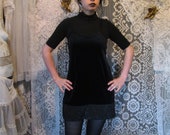 90 39 s Black Velvet Mini Dress Goth Grunge Little Black Dress Strega Dark Mori Burnout Velvet Floral Vine Spirals Sleeveless Spaghetti Straps