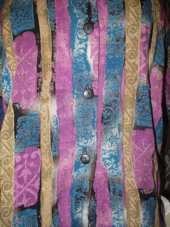 Front Pocket Button up Blouse Early 90s 80s Short Half