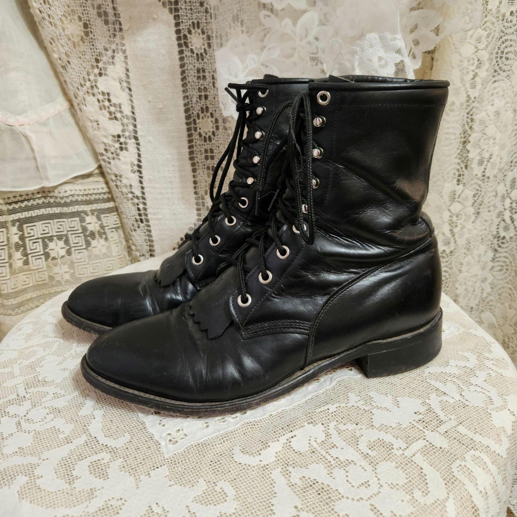 Vintage Justin Work Boots - Etsy