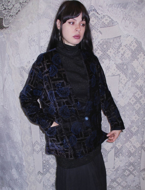 80s Gold & Black Wool Blazer 18 20