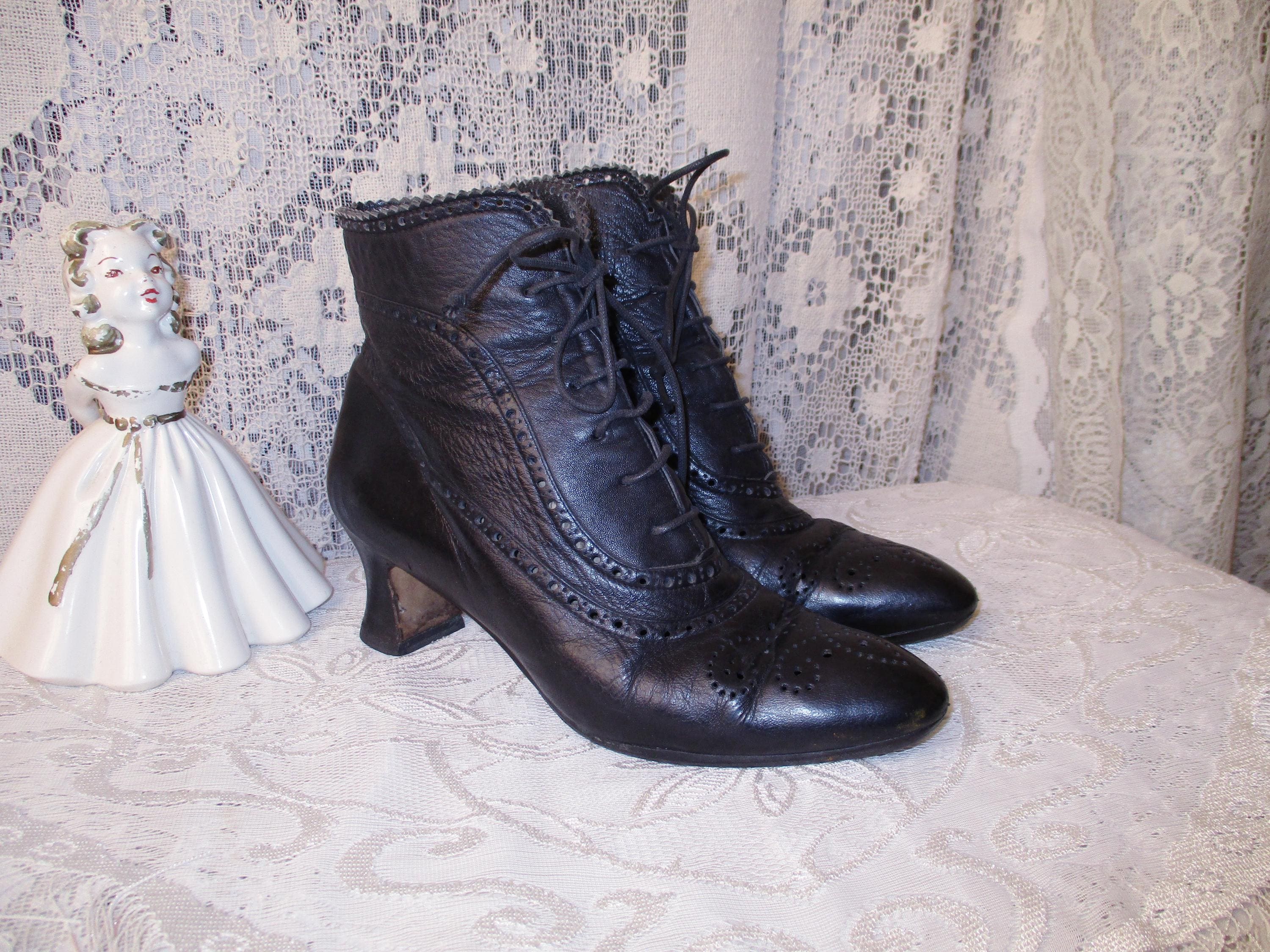 Vintage Pointy Toe Heel Boots - Etsy