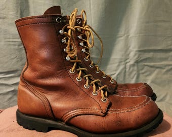 Men's Distressed & Broken-in Vintage RED WING Supersole Lace-up
