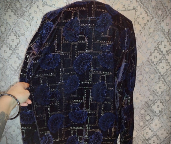 80’s Black Velvet Structured Blazer