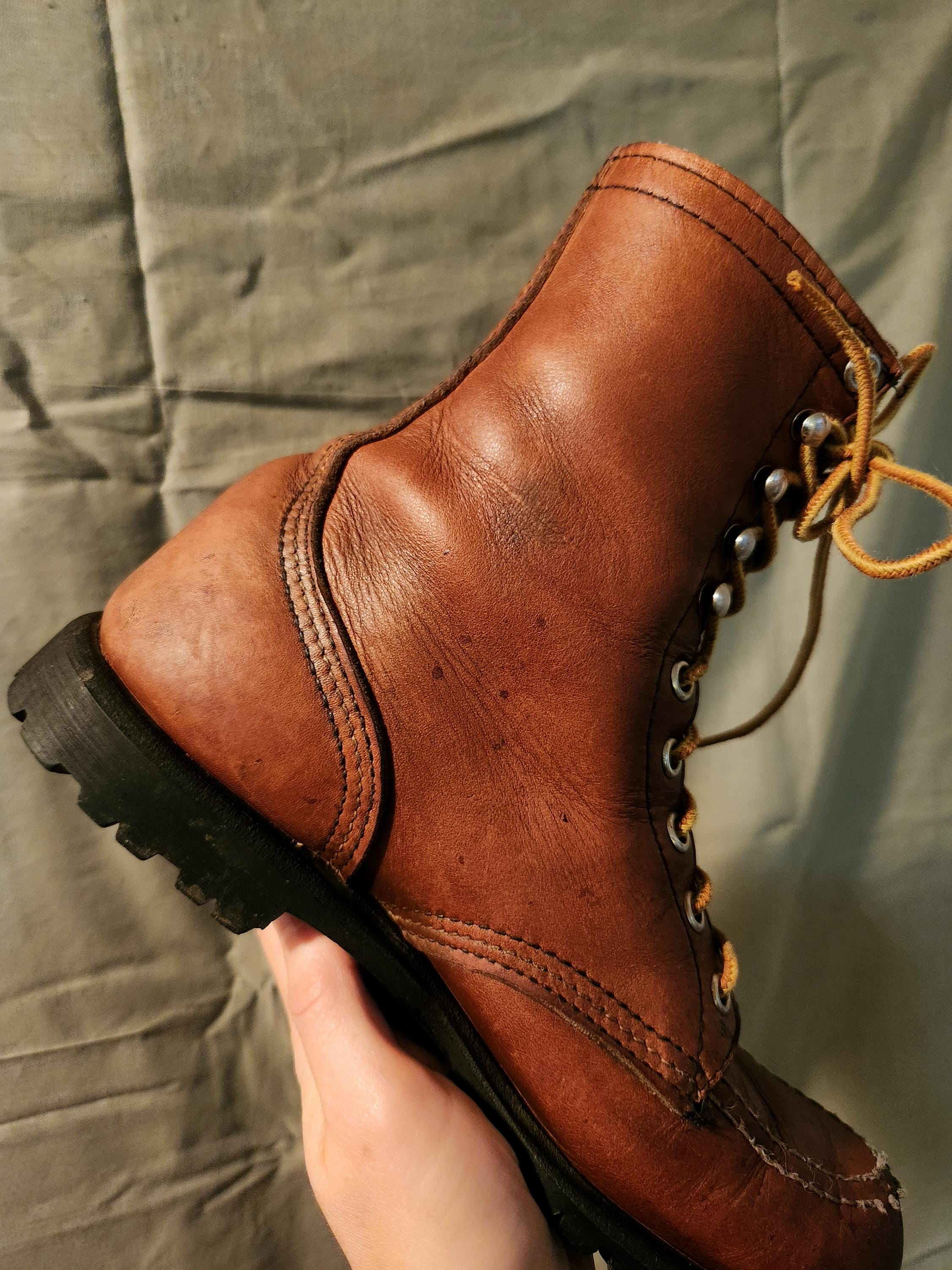 12 / Redwing boots 4583 Men\'s Brown Leather Moc Toe Work Boots - Durable Lace-Up Red Wing Shoes Men main image 2