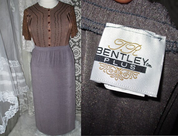 1X 90s Muted Greyish Purple Skirt by Bentley Plus… - image 1