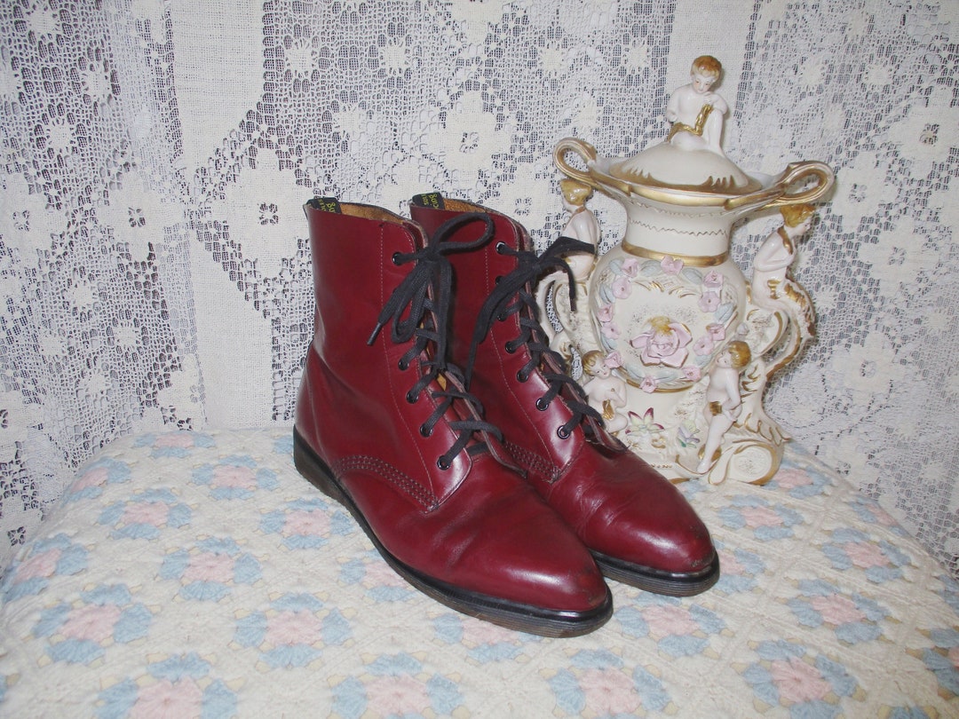 Pointed Dr Martens Pointy Docs Red Leather Made in England the - Etsy
