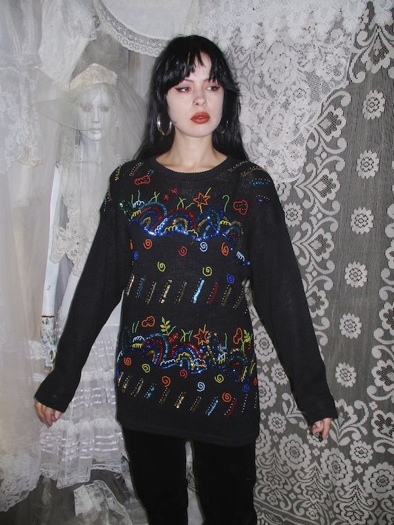 Oversized sequin hotsell sweater
