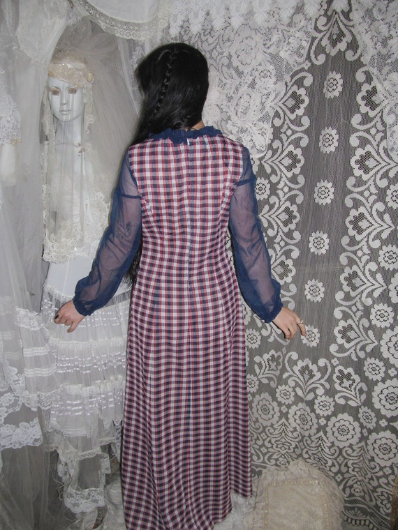 70s top plaid dress