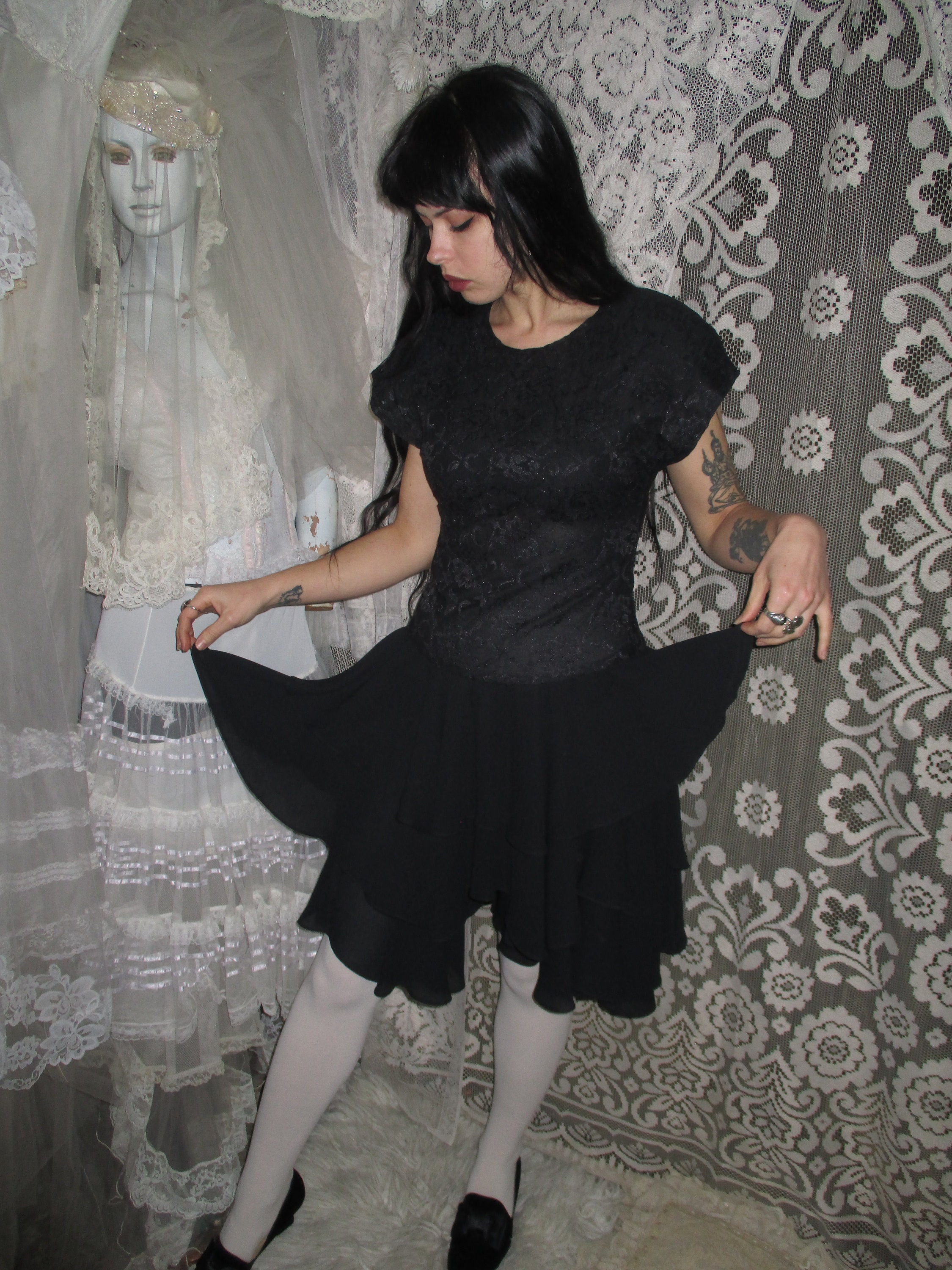 jessica howard black lace dress