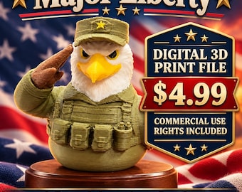 Major Liberty Eagle 3D Print File | Patriotic Military Salute (Digital Download)