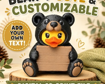 Customizable Bear Costume Duck 3D Print File (Digital Download)