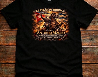 Antonio Maceo Cuba Shirt | Old School Cuban Tee | Santiago de Cuba Independence Hero T-Shirt | Afro Cubano Warrior Graphic | Made in USA