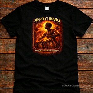 Afro Cubano Conga Drummer Shirt | Cuban Music Heritage Tee | Latin Jazz & Son Graphic T-Shirt | Vintage Havana Culture | Made in USA