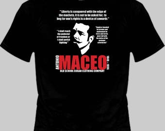 Cuba Hero Antonio Maceo Old School Cuban T/Shirt Available for Men and Women Made in the USA