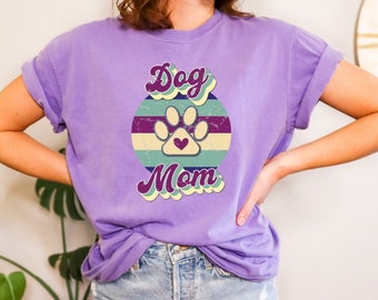 Dog Mama Comfort Colors Tee, Graphic Tee, Women's Tee, Dog Mom, Vintage Style