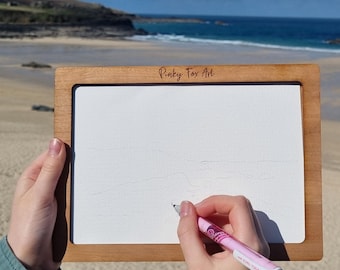 Personalised Travel Easel for Plein Air, urban sketching, painting, drawing. Magnetic to securely hold your paper. Portable & Lighweight.