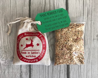 Magic Reindeer Food: Christmas Eve Tradition, Reusable Canvas Bag