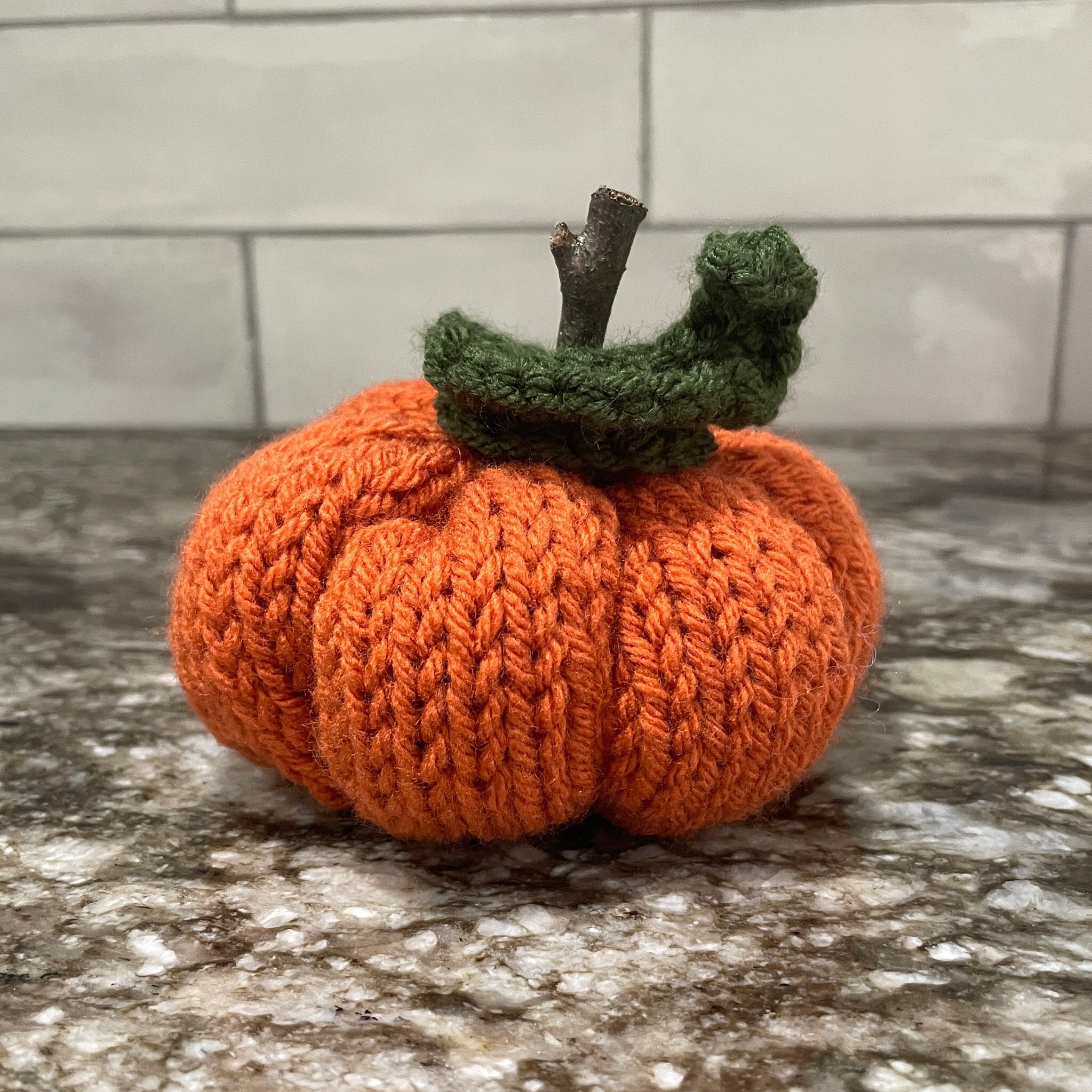 【PAMM／パム】 thanks fruits knit PO Knit Pumpkin Pattern With Leaf and Curly Vine, Hand Knit PDF