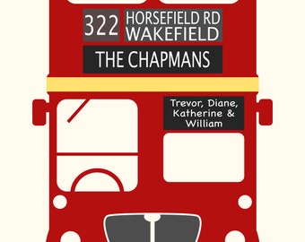 Personalised family London bus