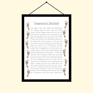 Fussabdrucke Im Sand Gedicht Personalisierte Geschenkdruck Etsy