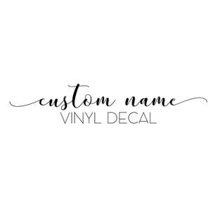 Solid Custom Name Vinyl Decal