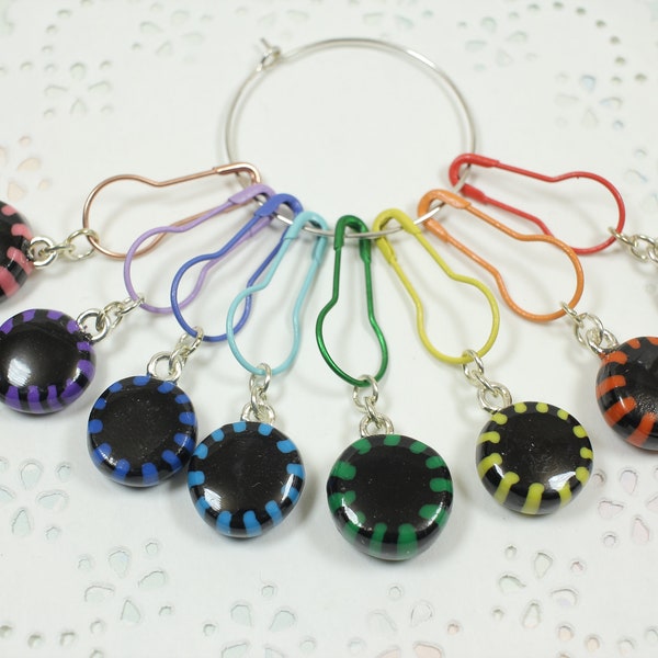 Black Mint Stitch Markers Full Set!