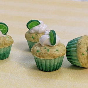 Sweet Lime Cupcake Charm, Decoden or Stitch Keeper