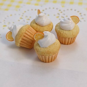 Orange Cupcake Charms, Decoden or Stitch Keeper