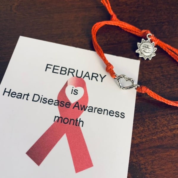 Heart Disease Awareness Bracelet Etsy