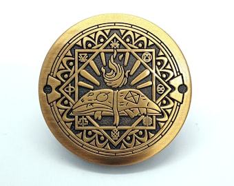 DND WIZARD PIN, Dungeons and dragons charachter Die-cast Class Logo, the ideal geek gift for D&D and tabletop gamers