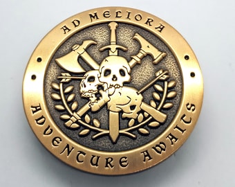 DND ABENTEUER PIN, Dungeons and Dragons Charakter Emaille Pin W20 Rpg