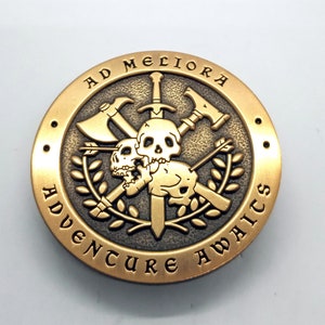 DND ADVENTURE PIN, Dungeons and dragons charachter enamel pin D20 rpg