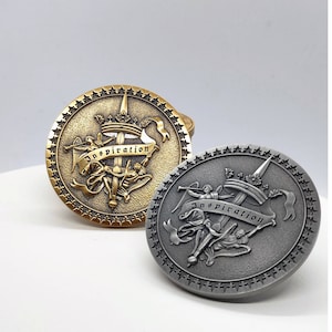 Real Metal Coins With Dragon Design for D&D TTRPGS LARP 