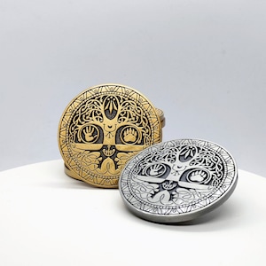 DND DRUID COIN, large Dungeons and dragons charachter coin D20 rpg