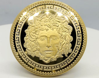 Medusa Münze: Gold Finish, RPG Treasure, Dungeons and Dragons