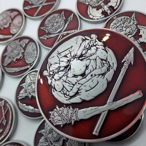 17 DND & TTRPG Token Coin set -17 premium brass Monster token coin set 1 - 3 colour options - Dungeons and dragons monster coins roD20 rpg