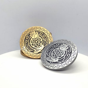DND MONK COIN, large Dungeons and dragons charachter coin D20 rpg