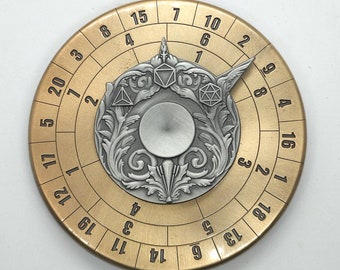 FLORAL 7-in-1 draaiende dobbelsteenmunt - rpg dice spinner