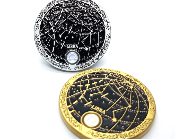 LIBRA CONSTELLATION PIN -  libra constellation inspired enamel pin.