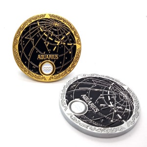 AQUARIUS CONSTELLATION PIN -  aquarius constellation inspired enamel pin.