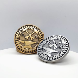 DND ARTICIFER COIN, large Dungeons and dragons charachter coin D20 rpg