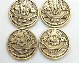 4 DND MONSTER TOKENS, 1 Zoll Dungeons und Drachen Goblin Bogenschütze Münzen W20 RPG