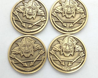 4 DND MONSTER TOKENS, 1 inch Dungeons and dragons goblin archer coins D20 rpg