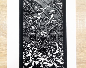 CTHULHU OCCULT horror art gift print home decor LOVECRAFT collectible literature print by strangearcade