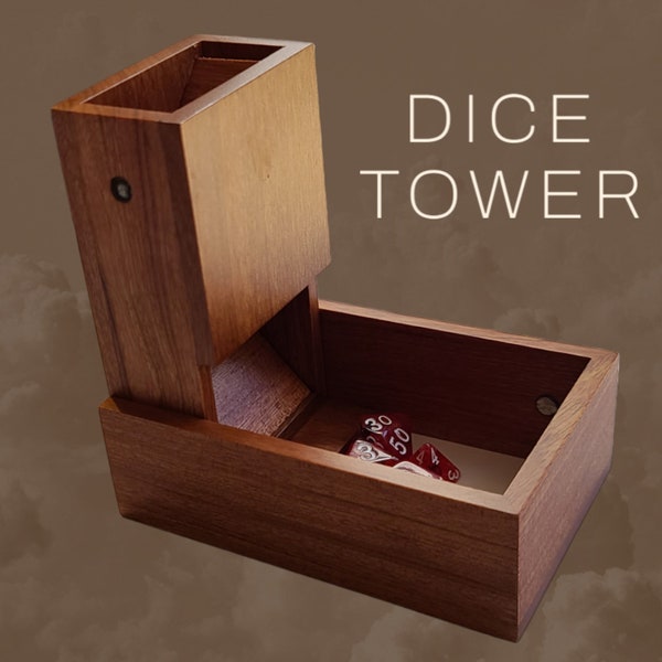 RPG Dice Tower - Customizable / Laser Engraved for D&D and other Role-Playing Games