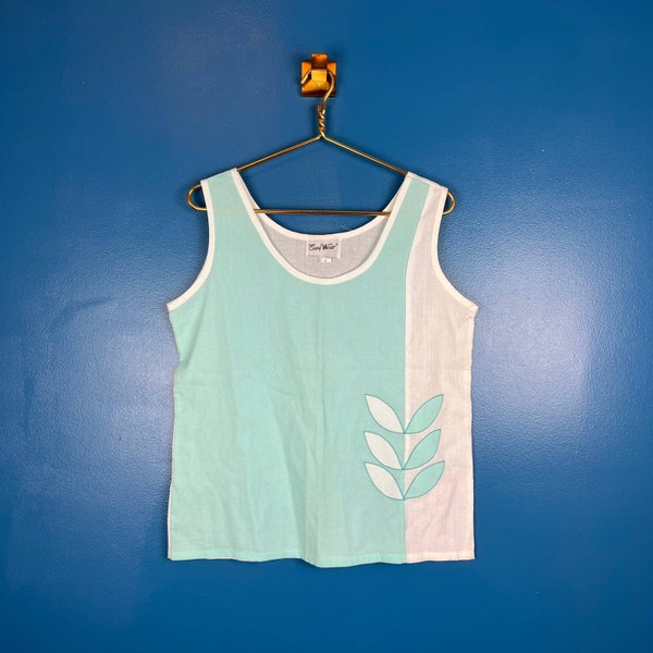 vintage colorblock 70's tank top M Chieko