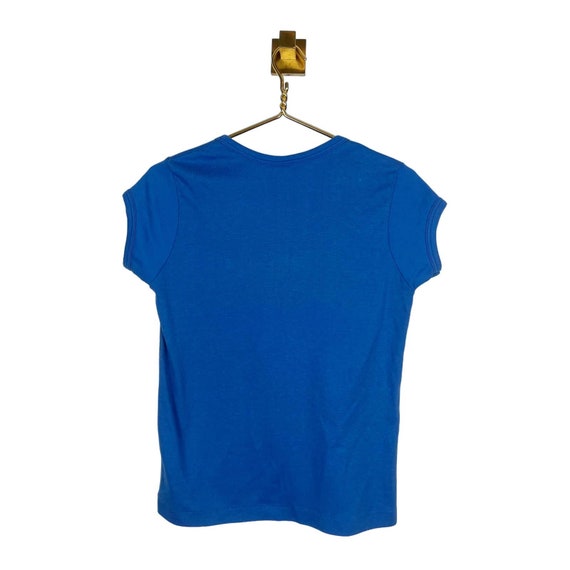Vintage 80s Busch Gardens Womens Blue T-Shirt The… - image 2