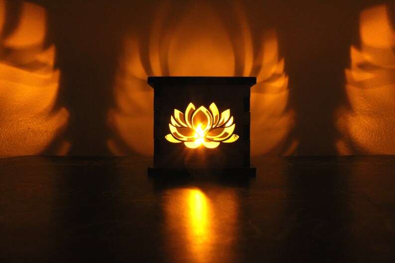 Lotus Flower Tea Light Holder Etsy