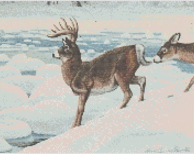 Animal PDF Cross Stitch Chart - Deers