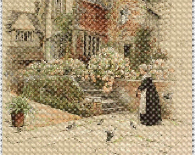 West Country PDF Cross Stitch Charts -(ref -241) Old Manor Houses